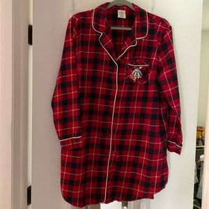 Disney women’s Christmas buffalo plaid night shirt